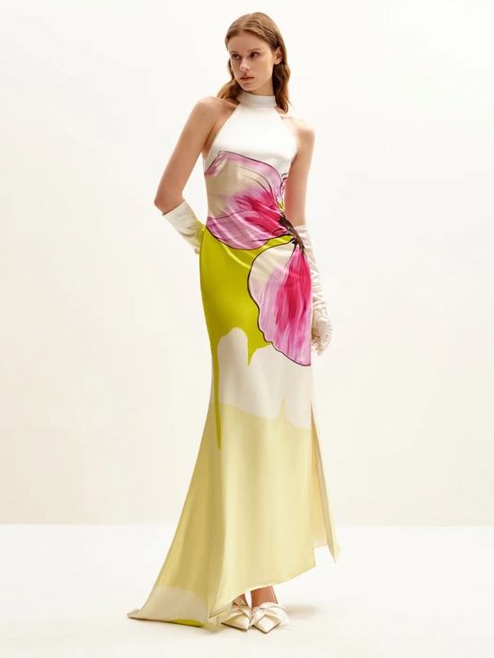 JW PEI Dresses & Skirts - Olivia Floral Halter Gown